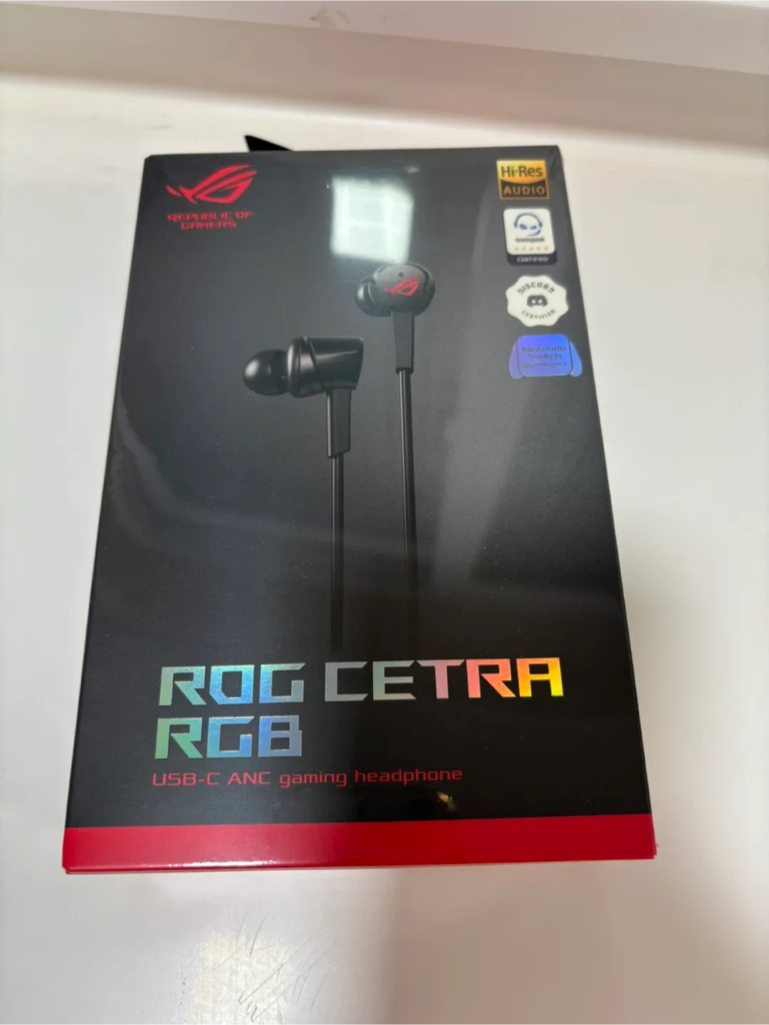 ASUS ROG CETRA RGB 게이밍 이어폰 미개봉
