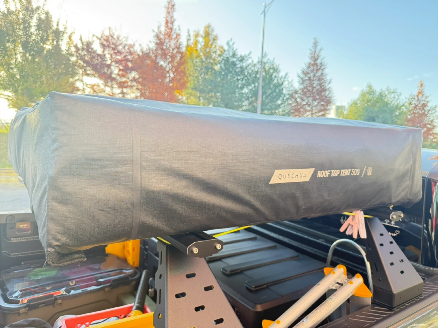 데카트론 퀘차 MH500 루프탑 텐트 + 랙키네이터