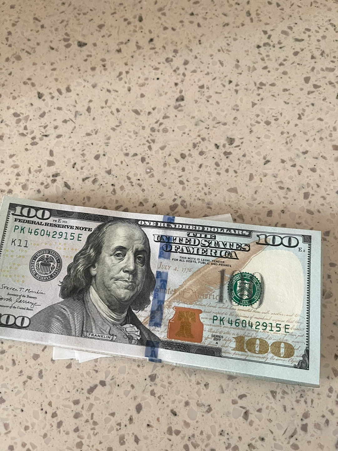 미국 1000달러 (100달러 * 10장)