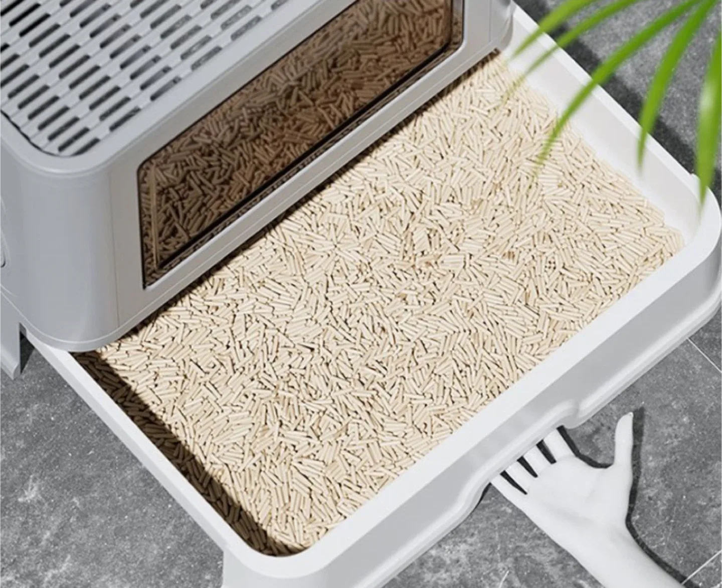 🐾 딩동펫 매직 후드 고양이 화장실(그레이) 판매합니다!