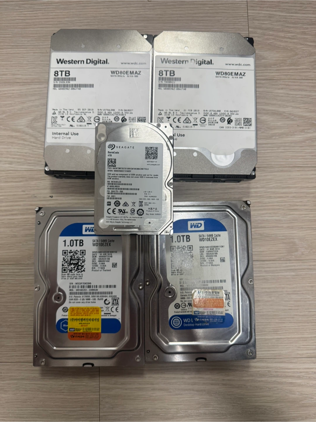 하드디스크 HDD 8tb 4tb 1tb 일괄 판매