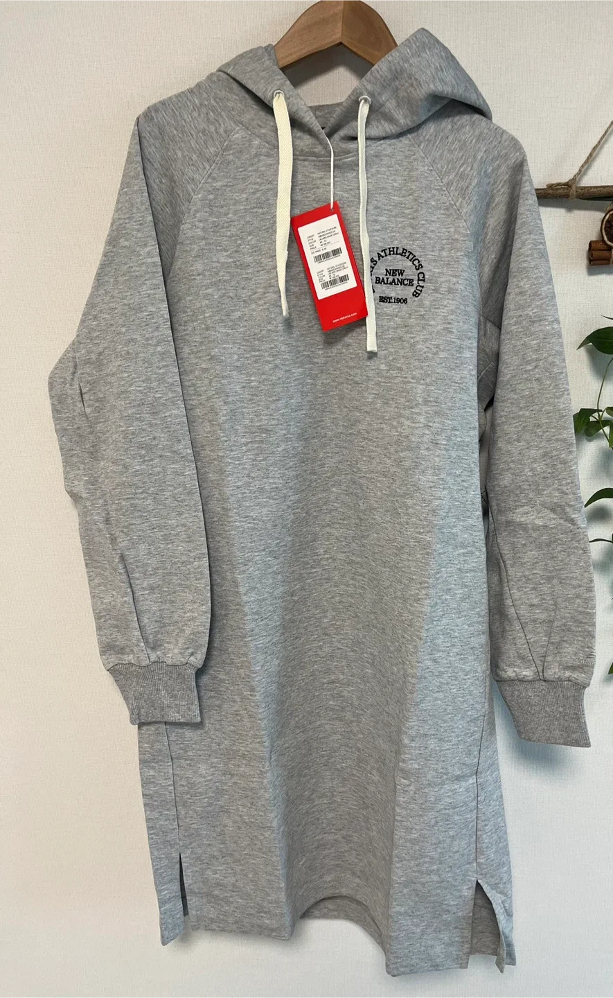 (새상품)뉴발란스 후드 원피스 그레이S