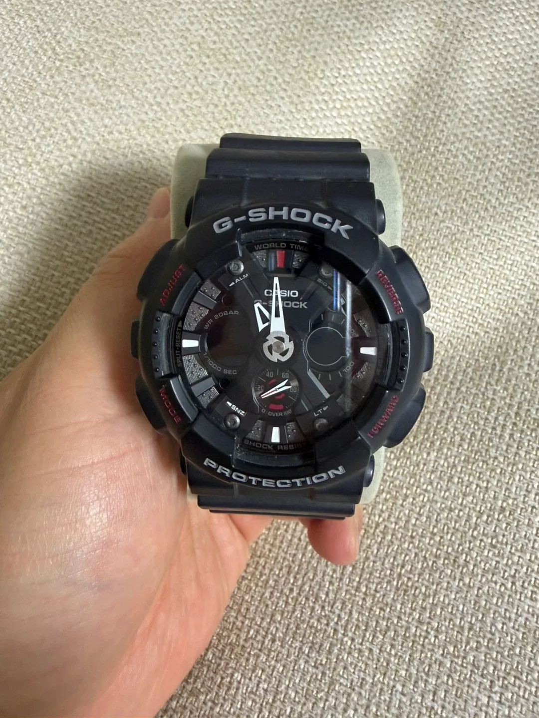 지샥 빅페이스 G-SHOCK GA-120 빨검 (민트급)