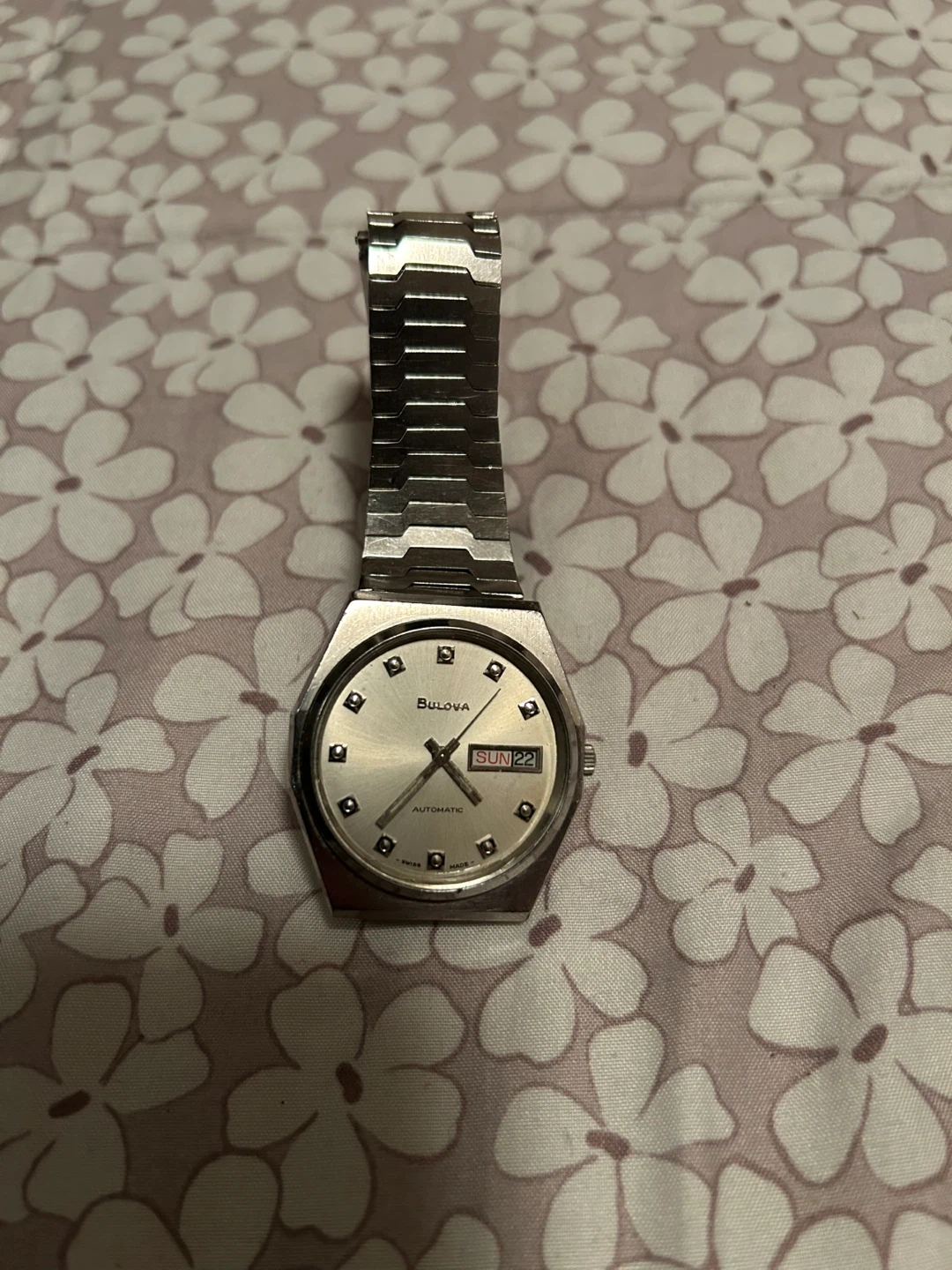 블로바(BULOVA) 데이 데이트 팔각 옥토 텐포인트 인덱스 오토매틱 시계