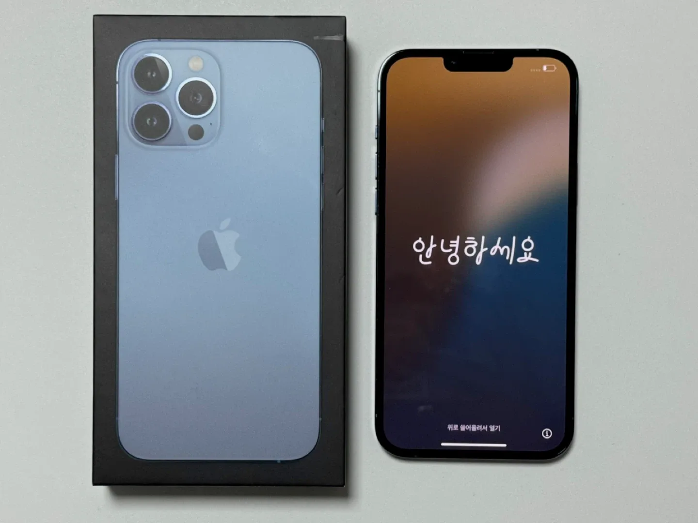 아이폰 13 Pro 맥스 시에라 블루 128GB 박스포함 상태최상😘