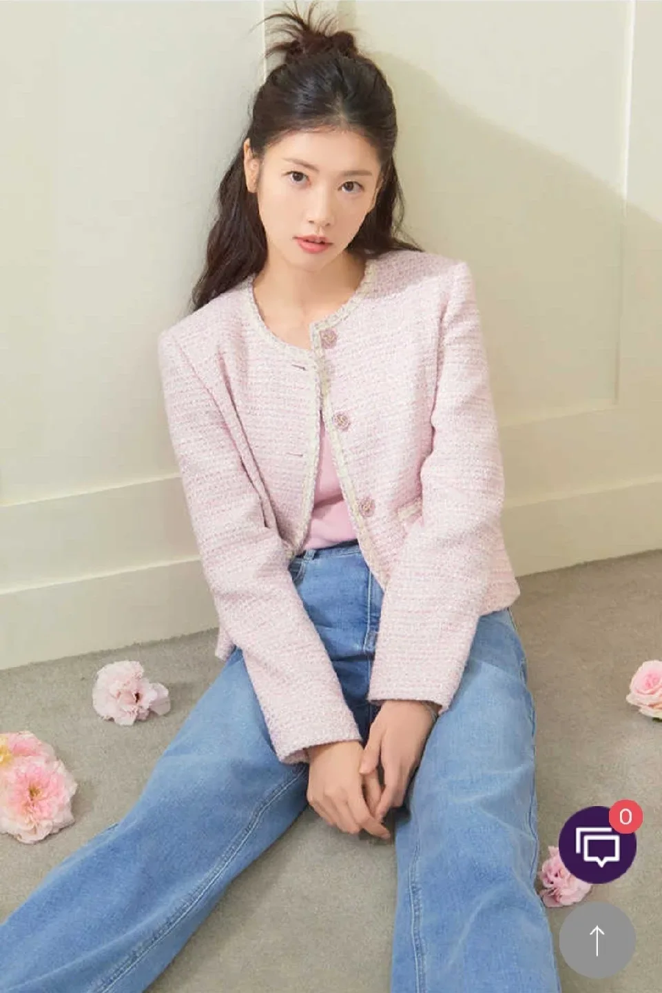 (새상품 택있음,21->20)로엠 트위드 자켓, 티셔츠