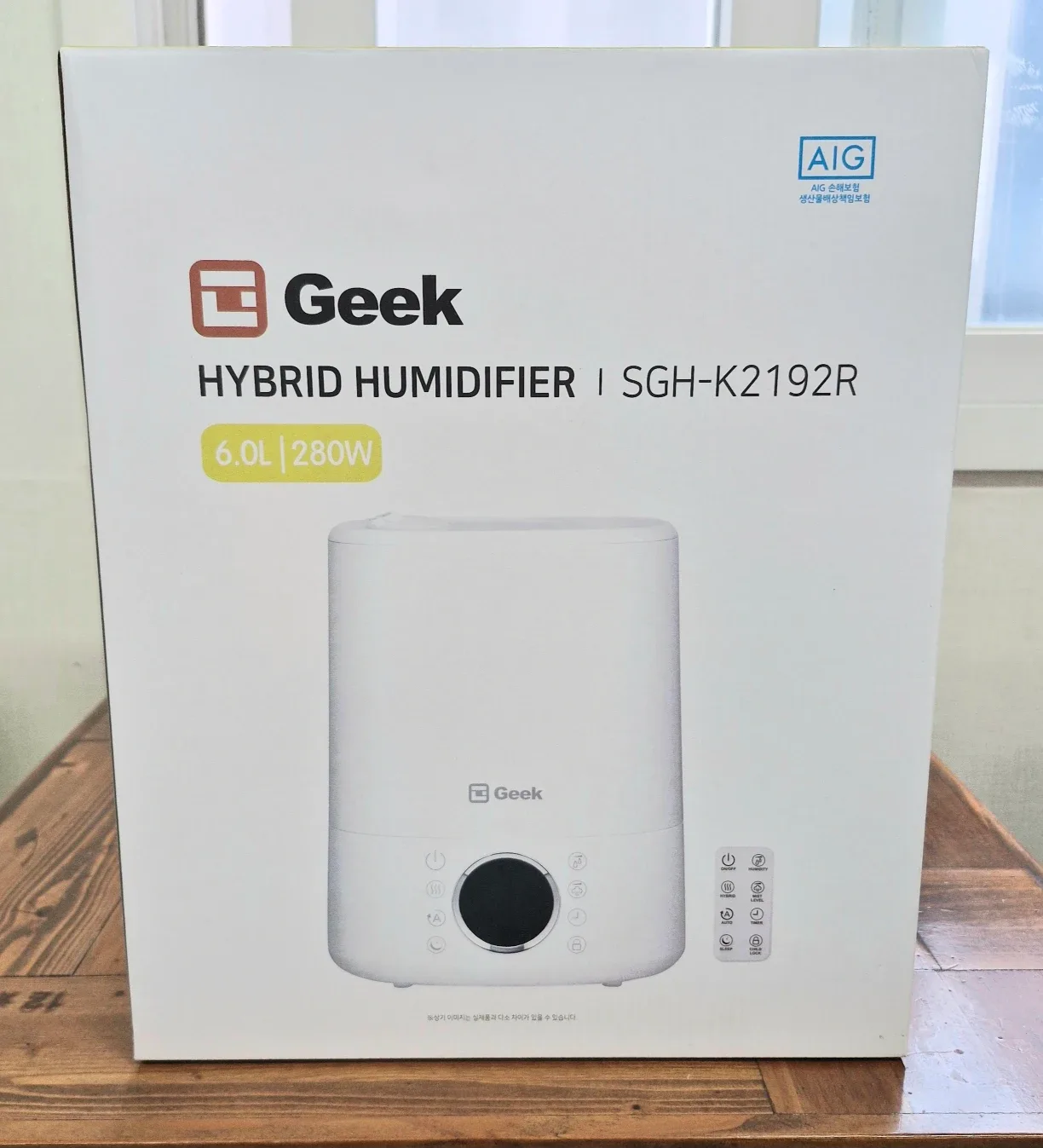 Geek 하이브리드 가습기 SGH-K2192R 새제품