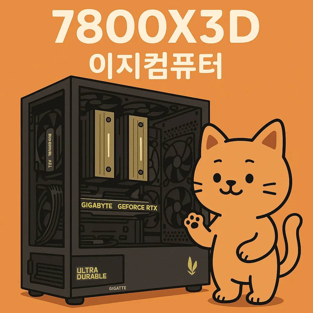 💻 광주 이지컴퓨터 / 7800X3D RTX5060 새상품PC / 방문·택배 가능