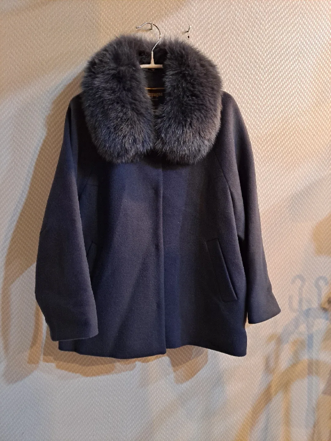 Compagna 폭스퍼 코트 네이비 55