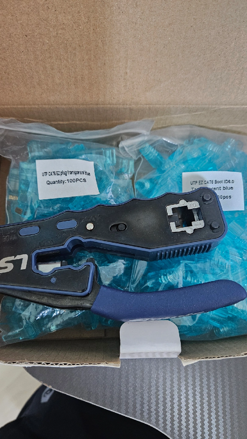 LS전선 UTP cat6 EZ 플러그 80개 + 랜선 툴