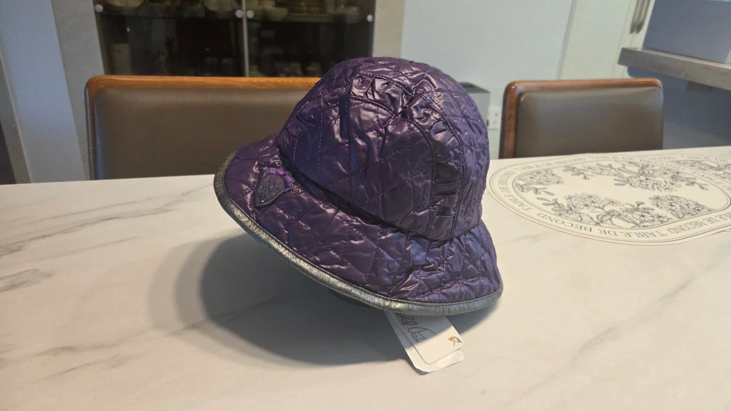 아놀드파마 퀼팅 버킷햇 퍼플 새상품