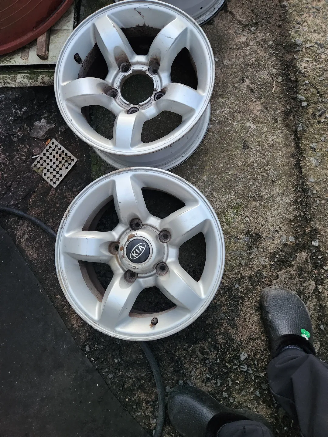 기아 순정 휠 실버