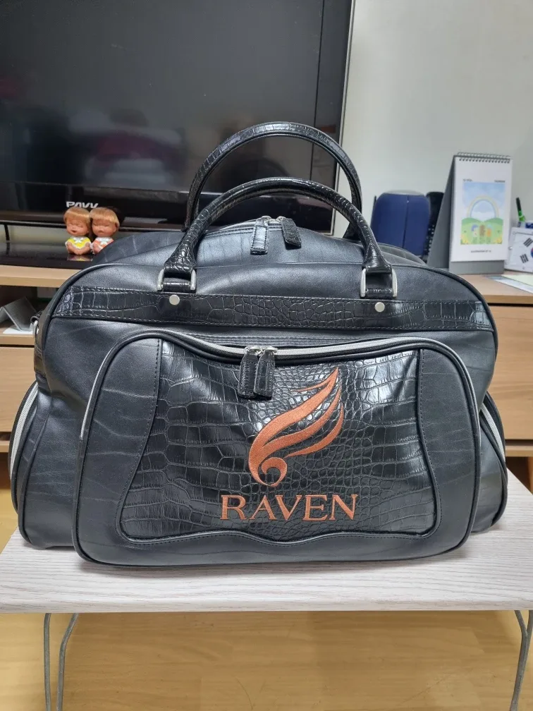 ☆RAVEN 블랙 가죽 보스턴백☆