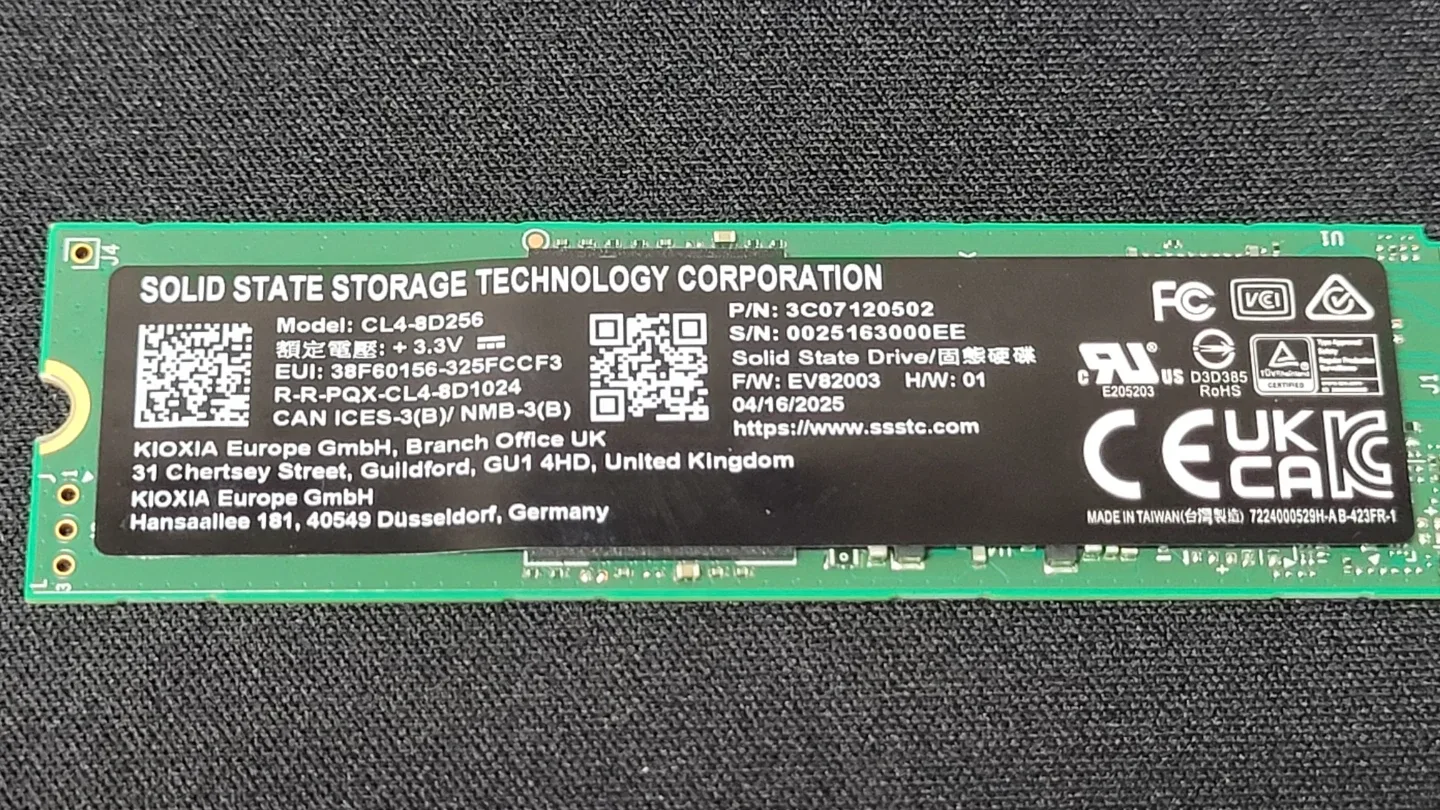 키오시아 미사용 벌크  NVMe SSD 256GB