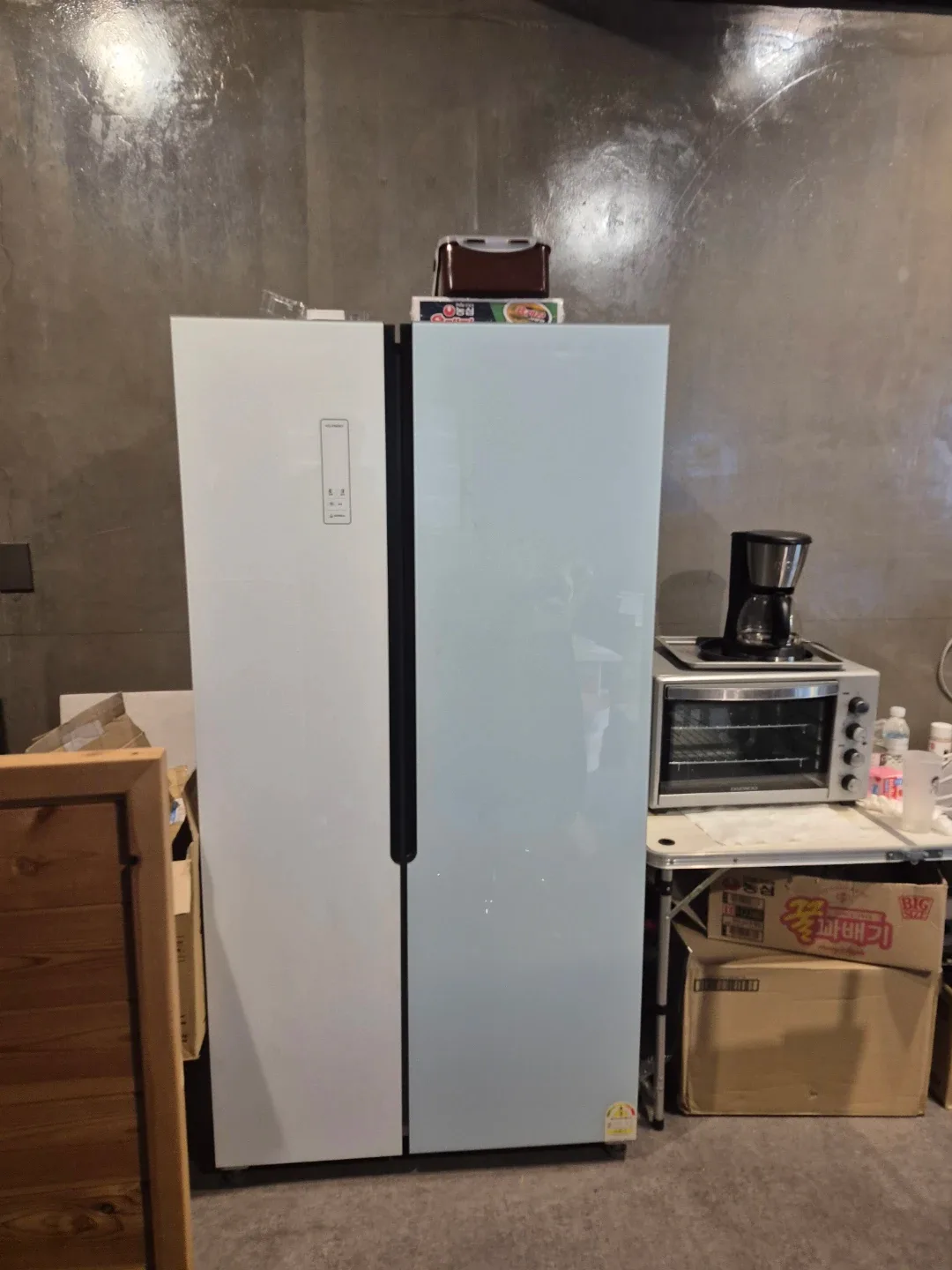 양문형 냉장고 480리터 중소기업제품