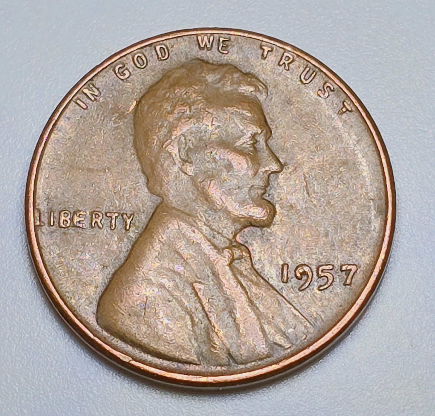 1957년 미국 링컨 센트 발행된 에러 동전