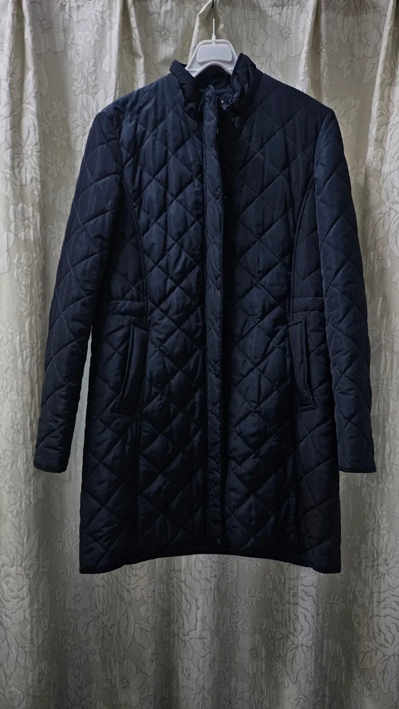 헤지스 네이비 퀼팅 코트 85-160