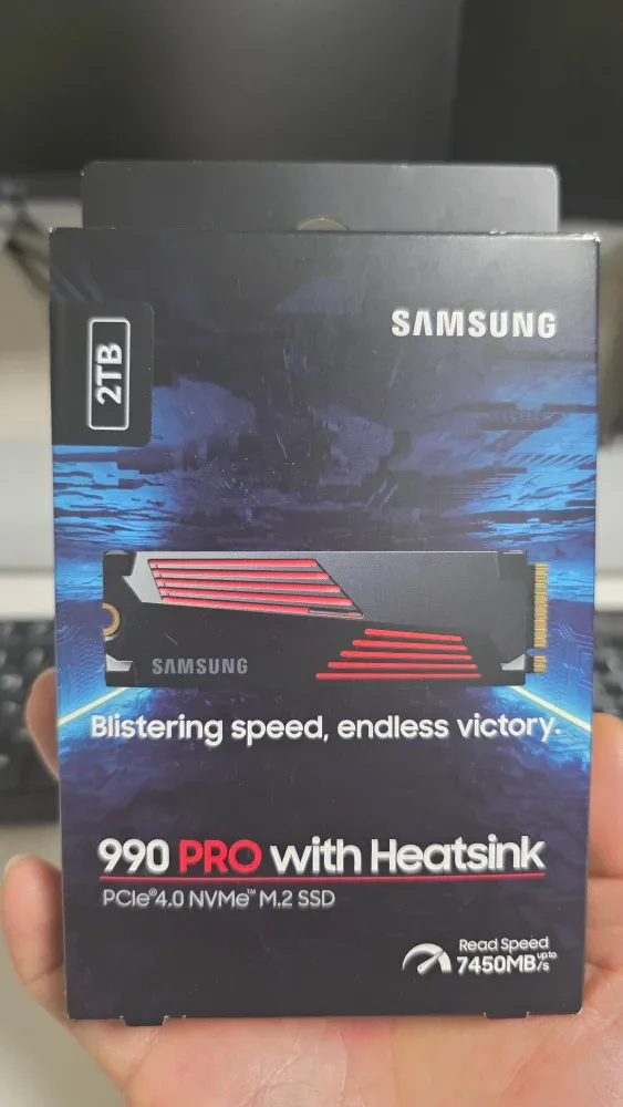 삼성 990 PRO 히트싱크 2TB M.2 SSD 미개봉 새제품