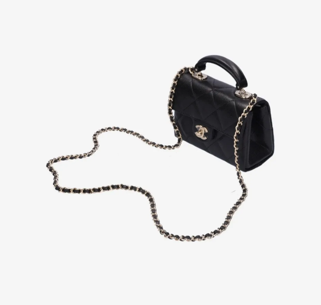 (새상품) 샤넬 레트로 트위스트 미니 캐비어 가방 (시즌 샤넬 탑핸들)