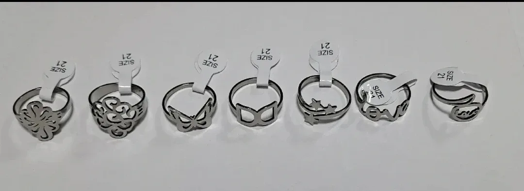 써지컬 실버색 반지  17개 일괄판매