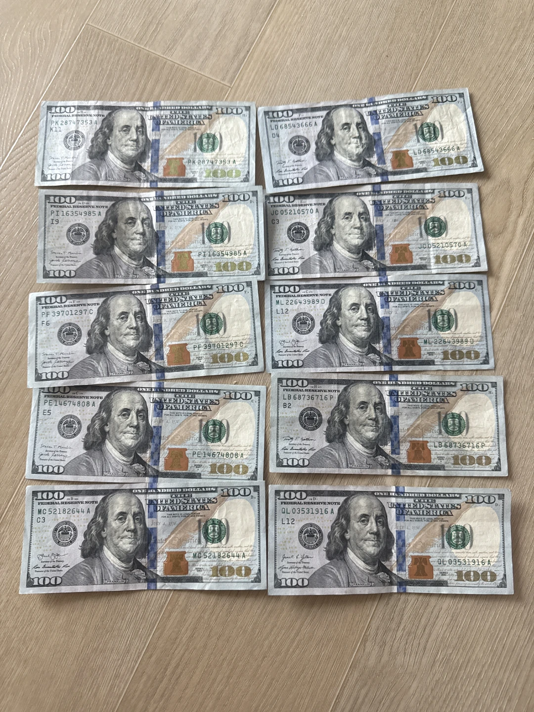 미국 달러 1000달러