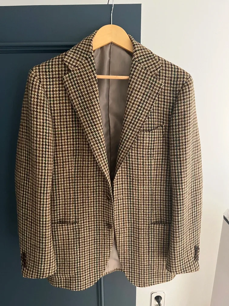 라마르쉐 링자켓 아브라함문 건클럽 그린 체크 트위드 자켓 (50 size)