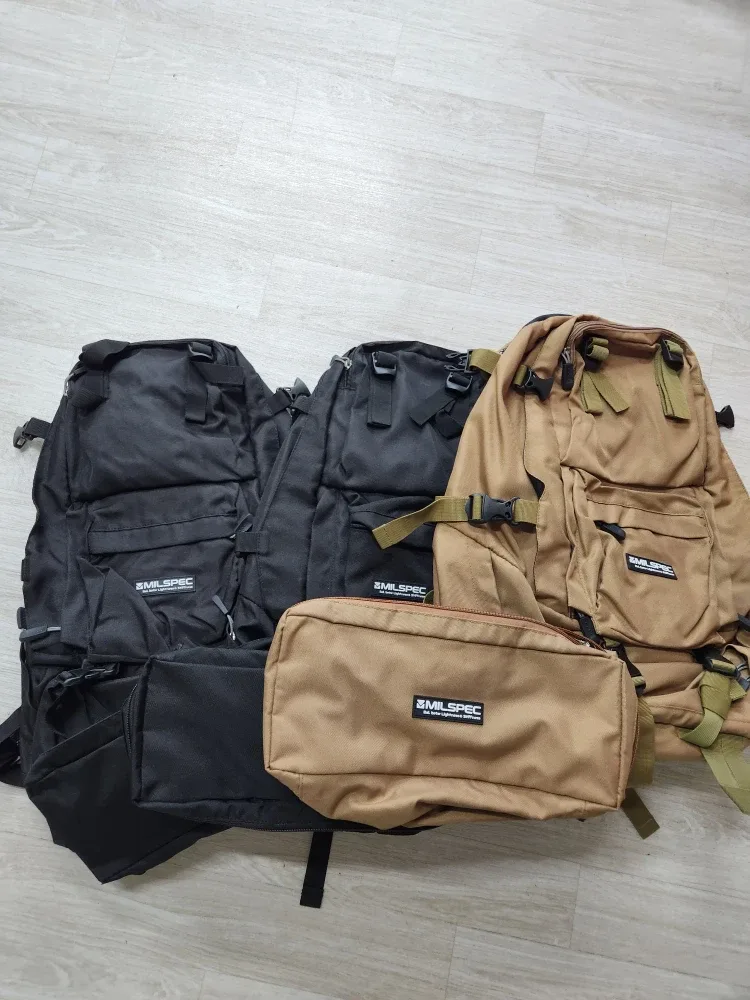 밀스펙 40L 여행용 가방 백팩 3개