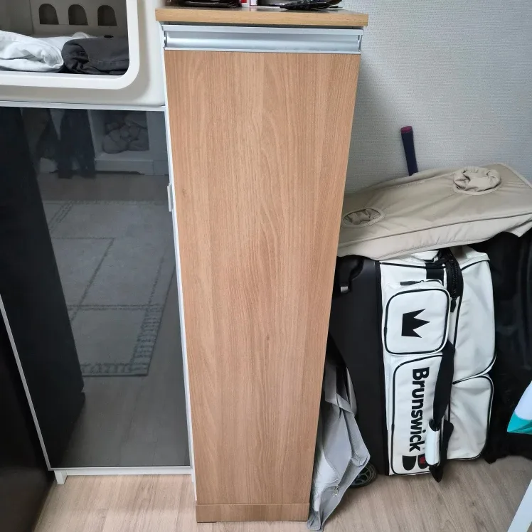 5단 나무 수납장