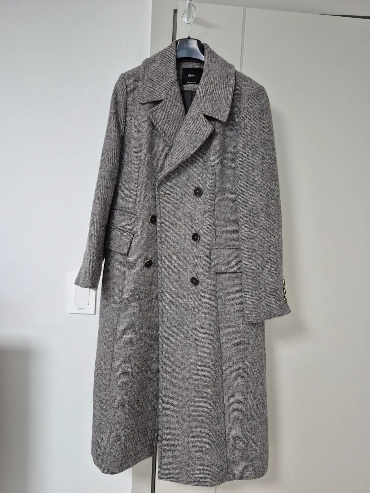 Roem 헤링본 더블 코트 55