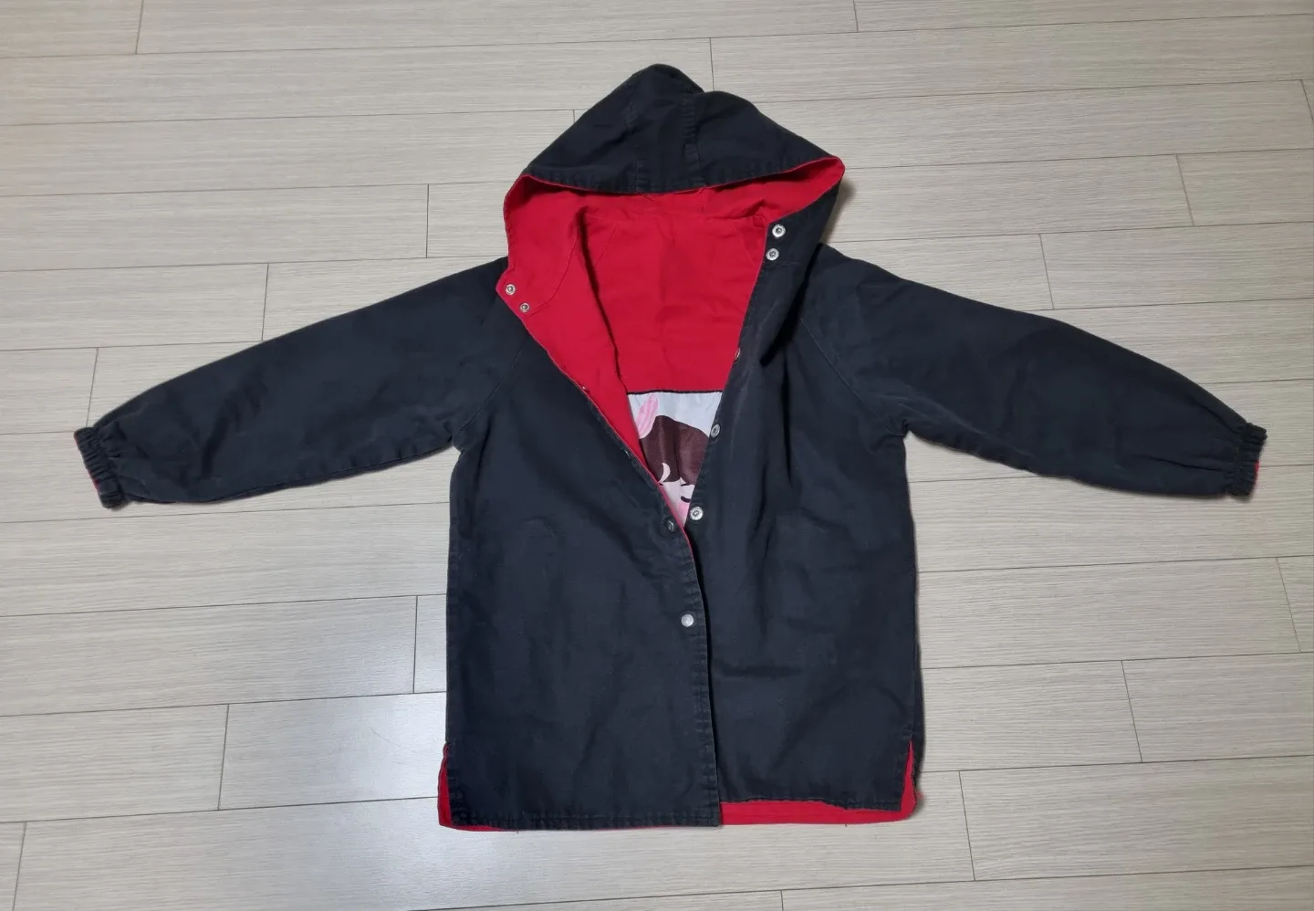 [중고] 여아 봄,가을 양면 점퍼 140