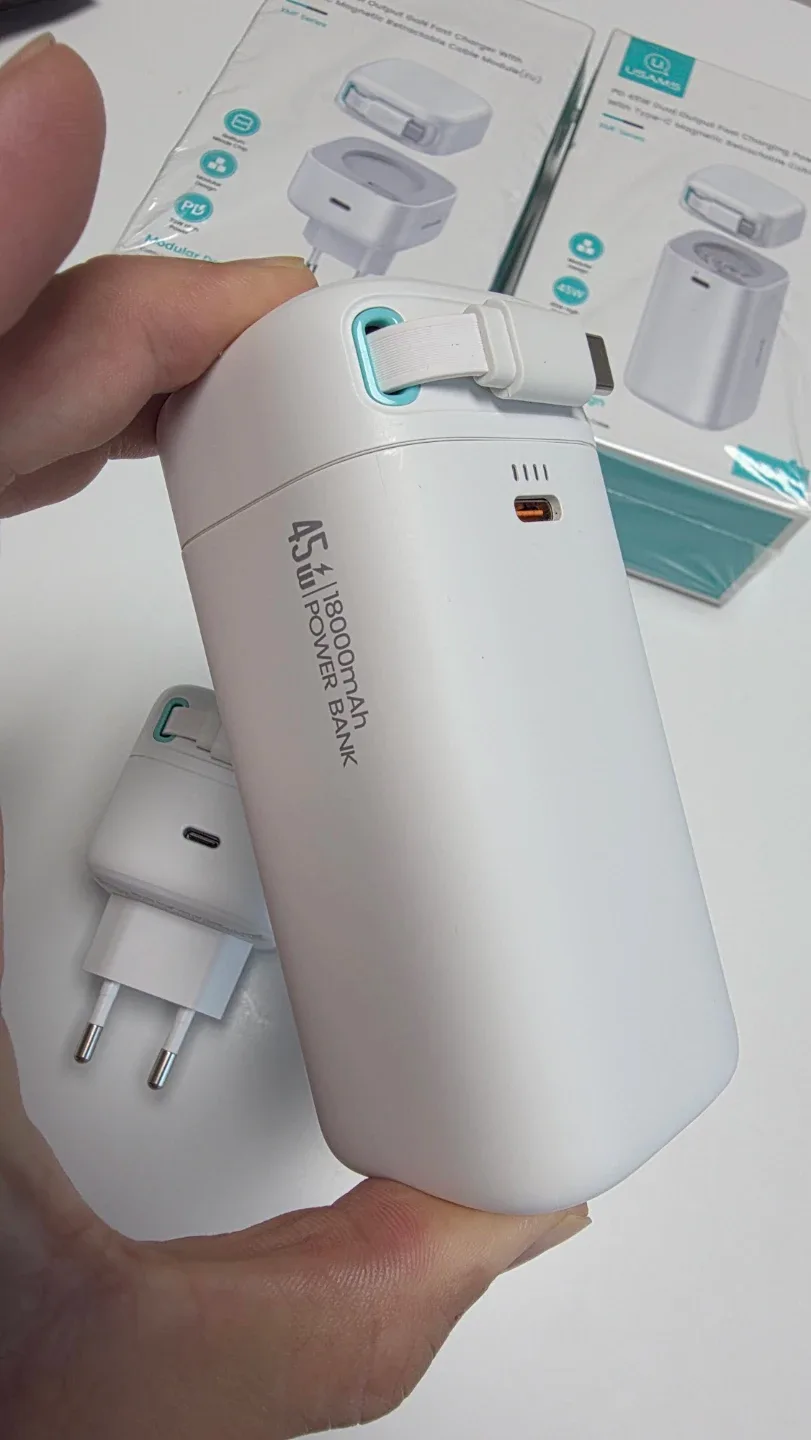 USAMS PD45W 초고속 보조배터리 +  PD35W초고속 충전기 (단순개봉)