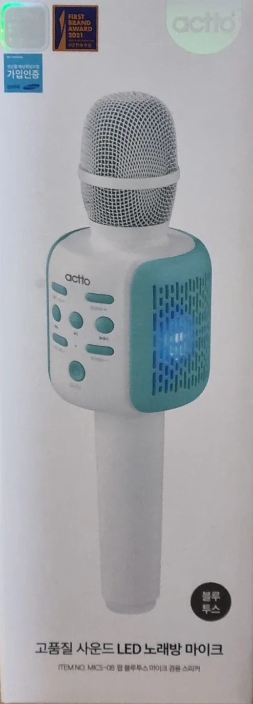 (새상품) 액토 고품질 LED 블루투스 노래방 마이크