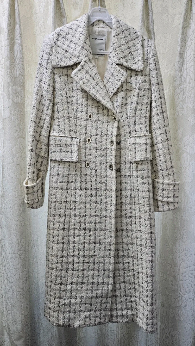 트위드 롱 코트 55