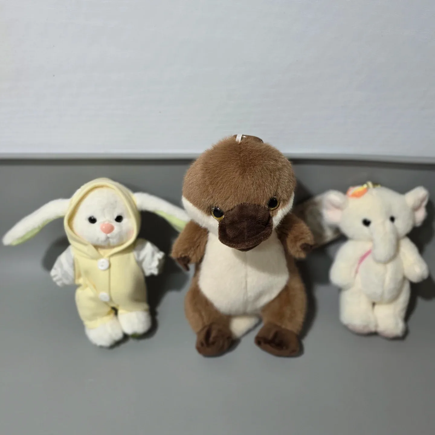 일괄) 동물 인형 키링 토끼 오리너구리 코끼리