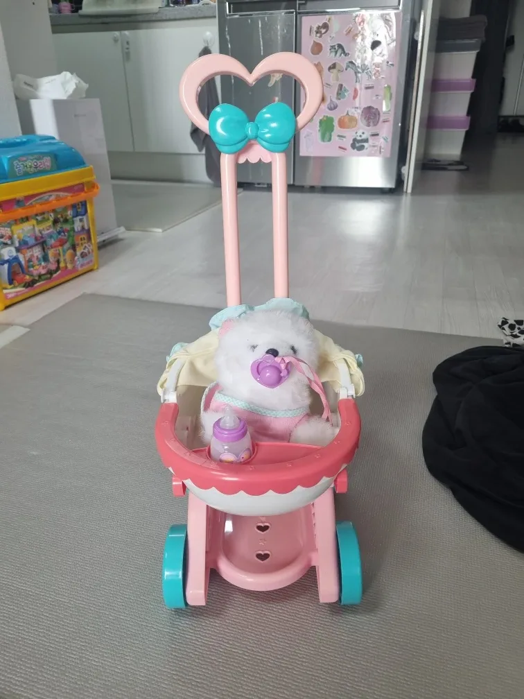 포미 강아지 인형 유모차 세트