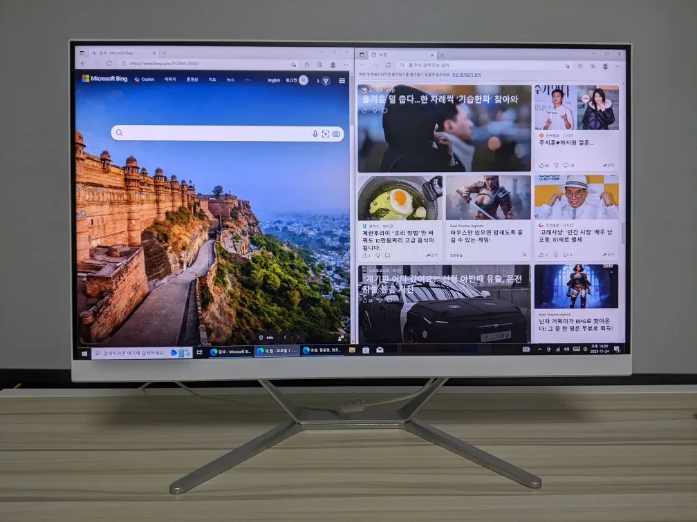 [ 일체형 PC ] 뷰라이프 24인치 터치스크린 올인원 컴퓨터 멀티 터치