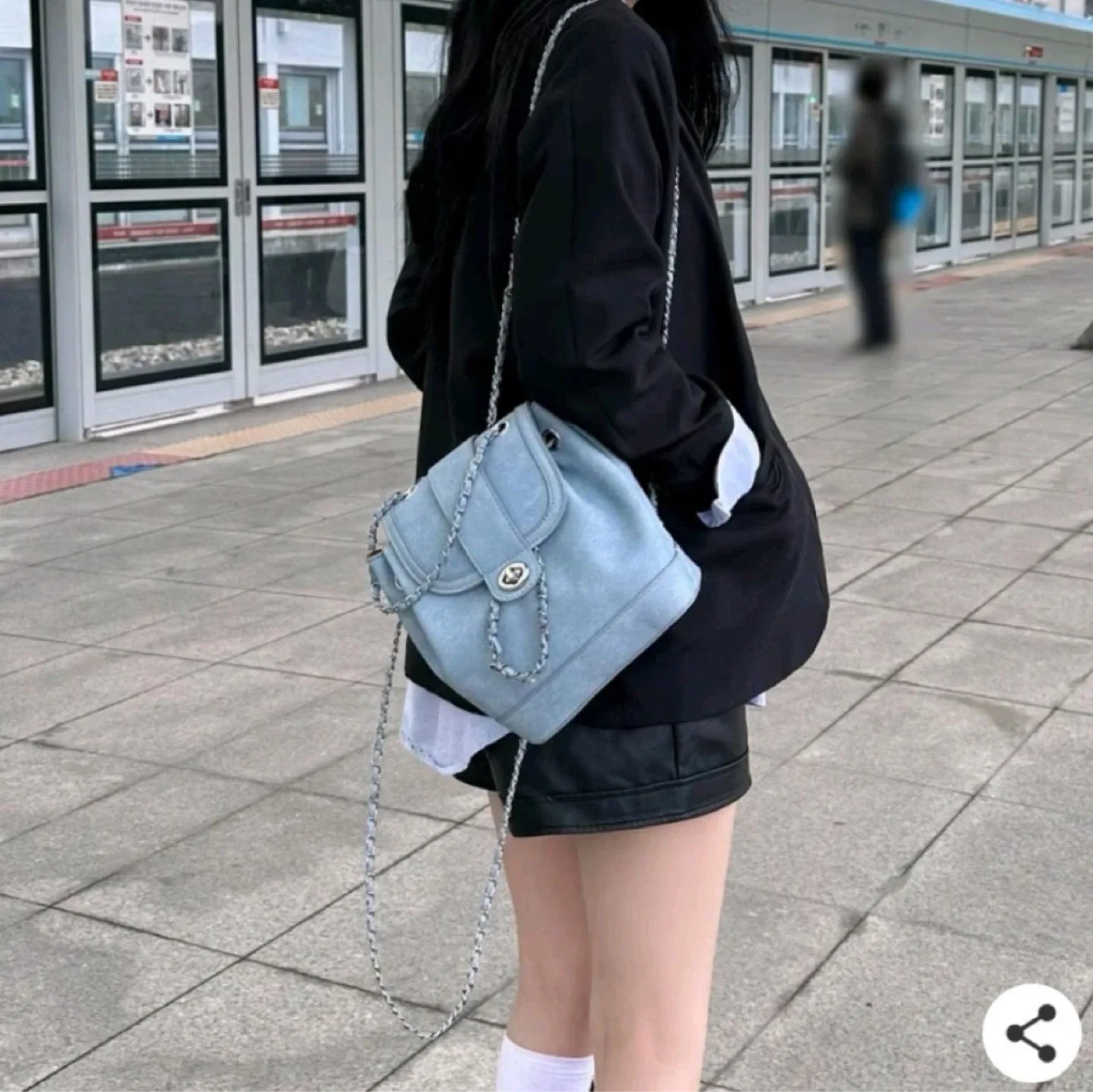데님 체인 백팩 (새상품)