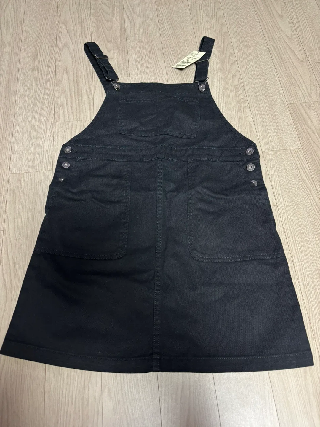 WHO.A.U 블랙 멜빵 원피스 M 새상품