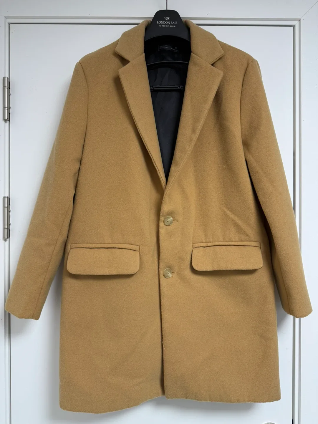 남성 카멜색 코트 M