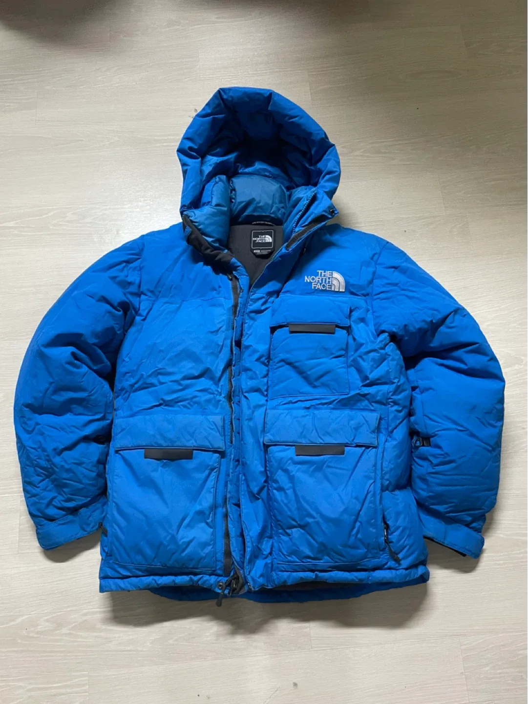 노스페이스 700 히말라야 구스다운 블루 패딩