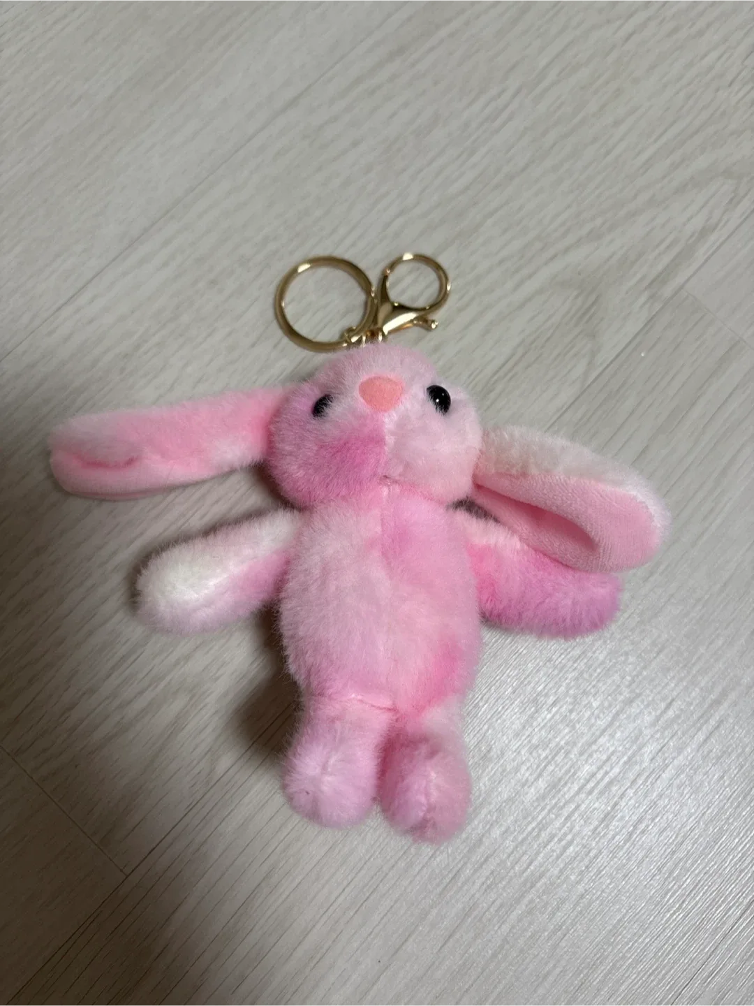젤리캣 스타일 핑크 토끼 인형 키링