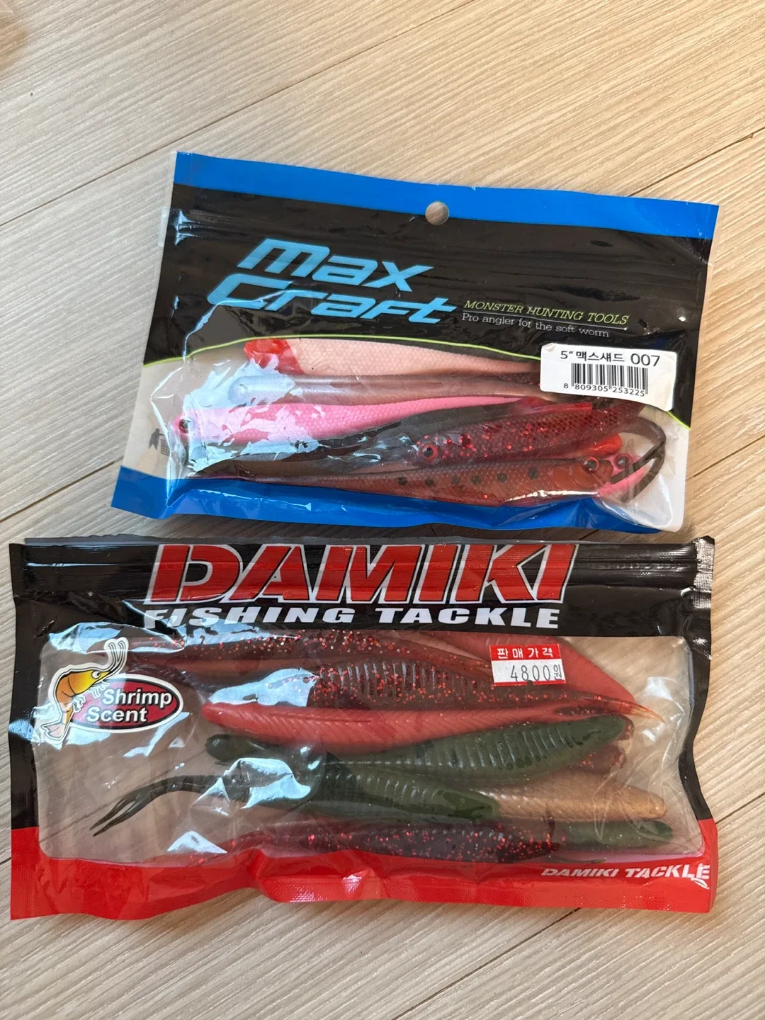 다미끼 Max Craft 낚시 웜 세트