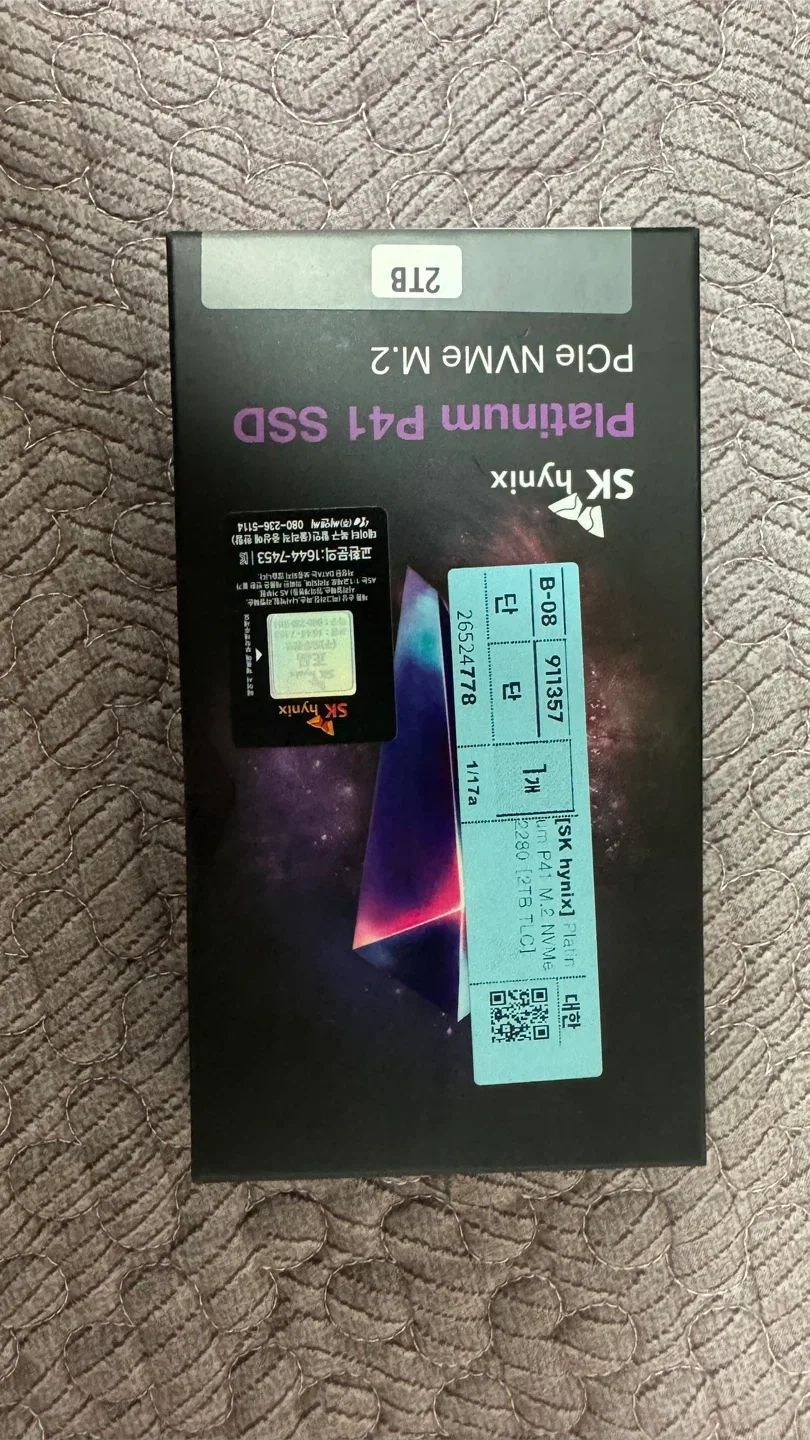 SK하이닉스 Platinum P41 M.2 NVMe SSD 2TB ssd카드 팝니다