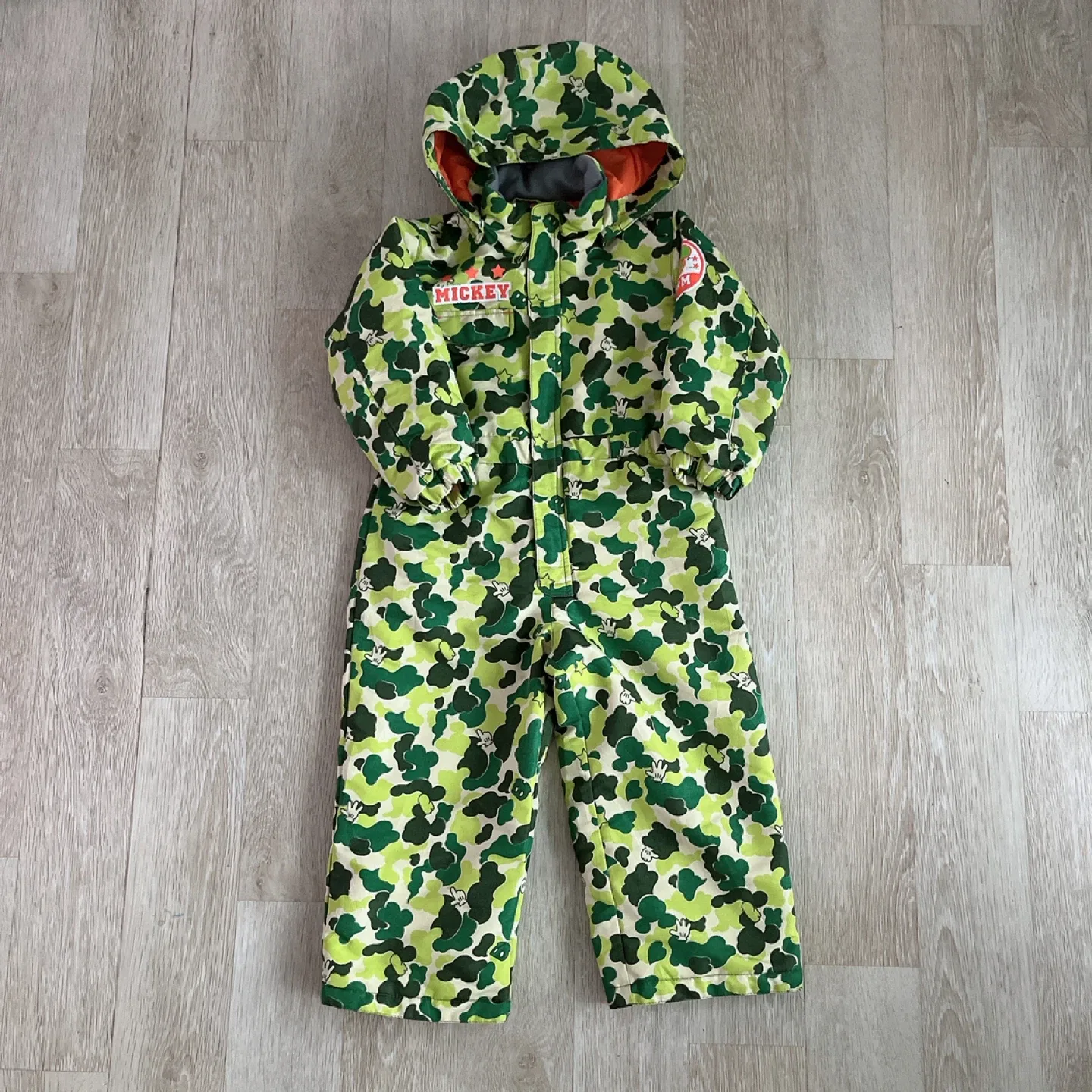 미키마우스 아동용 스노우슈트 바디수트 패딩 스키복