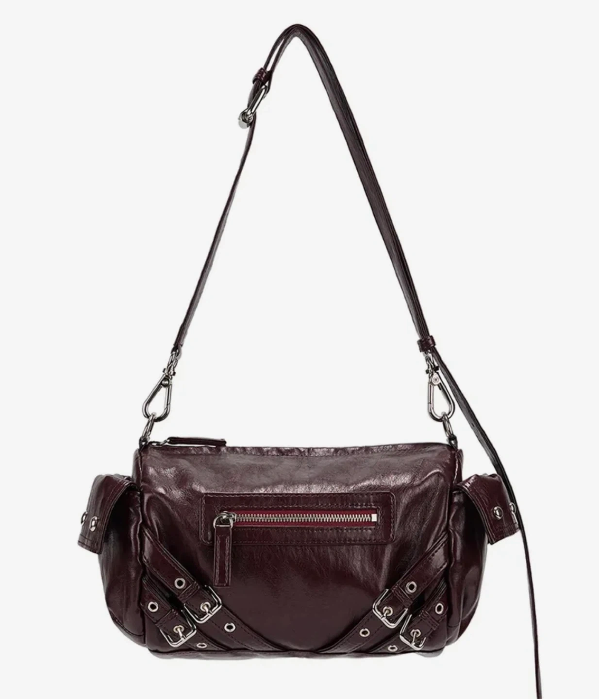 다이닛 스터드 포켓백 STUD POCKET BAG IN BURGUNDY