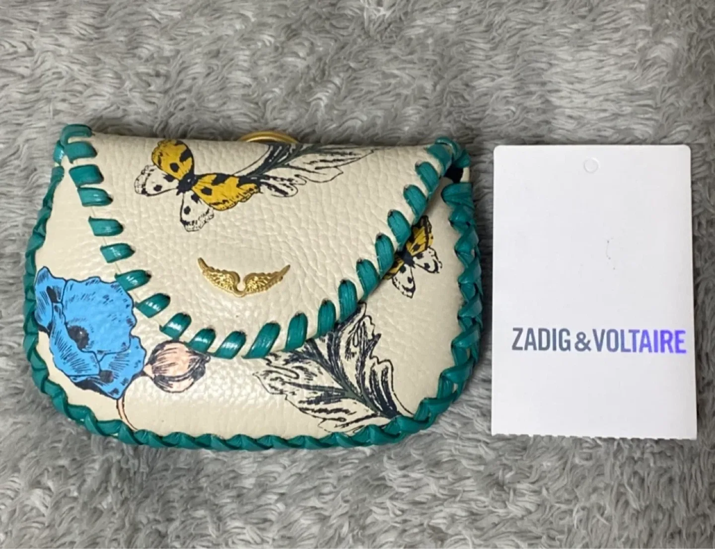 [새상품] Zadig & Voltaire 플라워 프린트 가죽 파우치