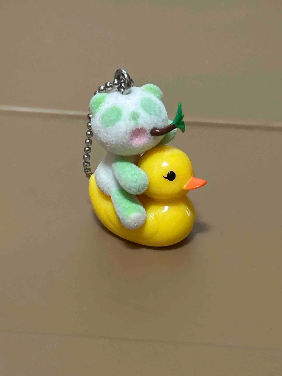 오리인형 탄 판다 키링