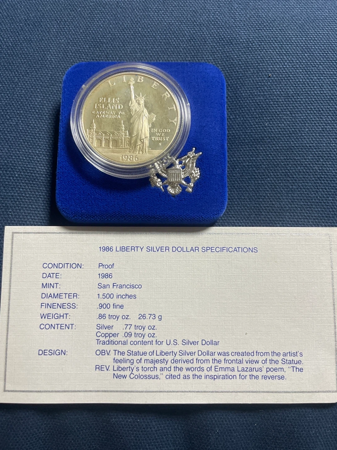1986년 미국 자유의 여신상 은화 | 취미/게임/음반 | 당근 중고거래
