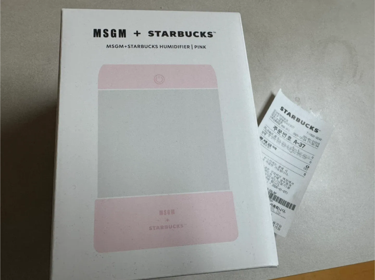 MSGM+스타벅스 핑크 가습기 미개봉