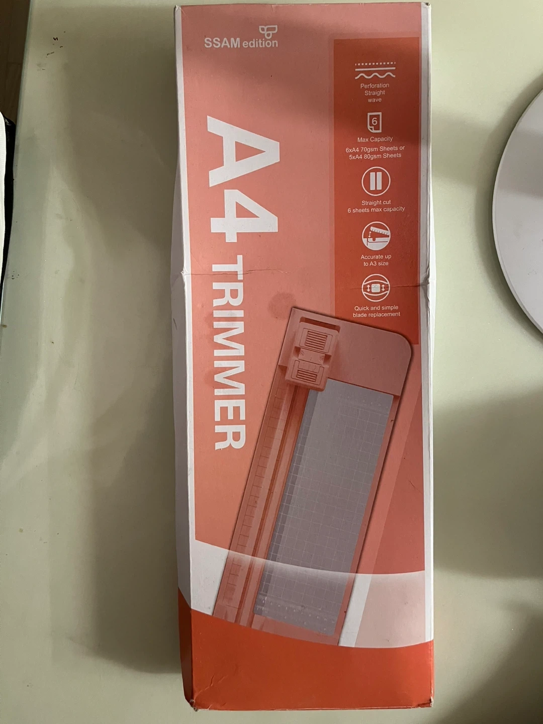 개봉도 안한(사진찍을때첫개봉)SSAM edition A4 재단기 핑크 새상품 팝니다(택배비 구매자 부담)